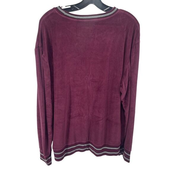 American Eagle Outfitters velvet Pullover Sweatshirt Standard Fit Purple Size XL - Picture 8 of 9